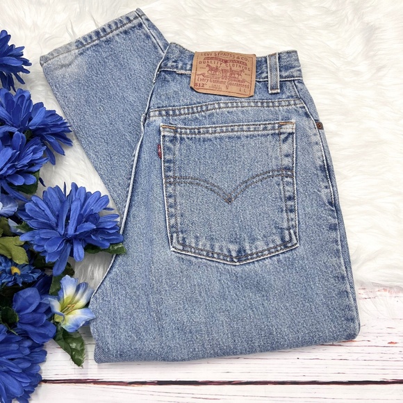 👖|•LEVI'S•| Vintage 512 Super High Rise Slim Fit Tapered Leg Jeans Size 9 Jr. - Picture 1 of 7